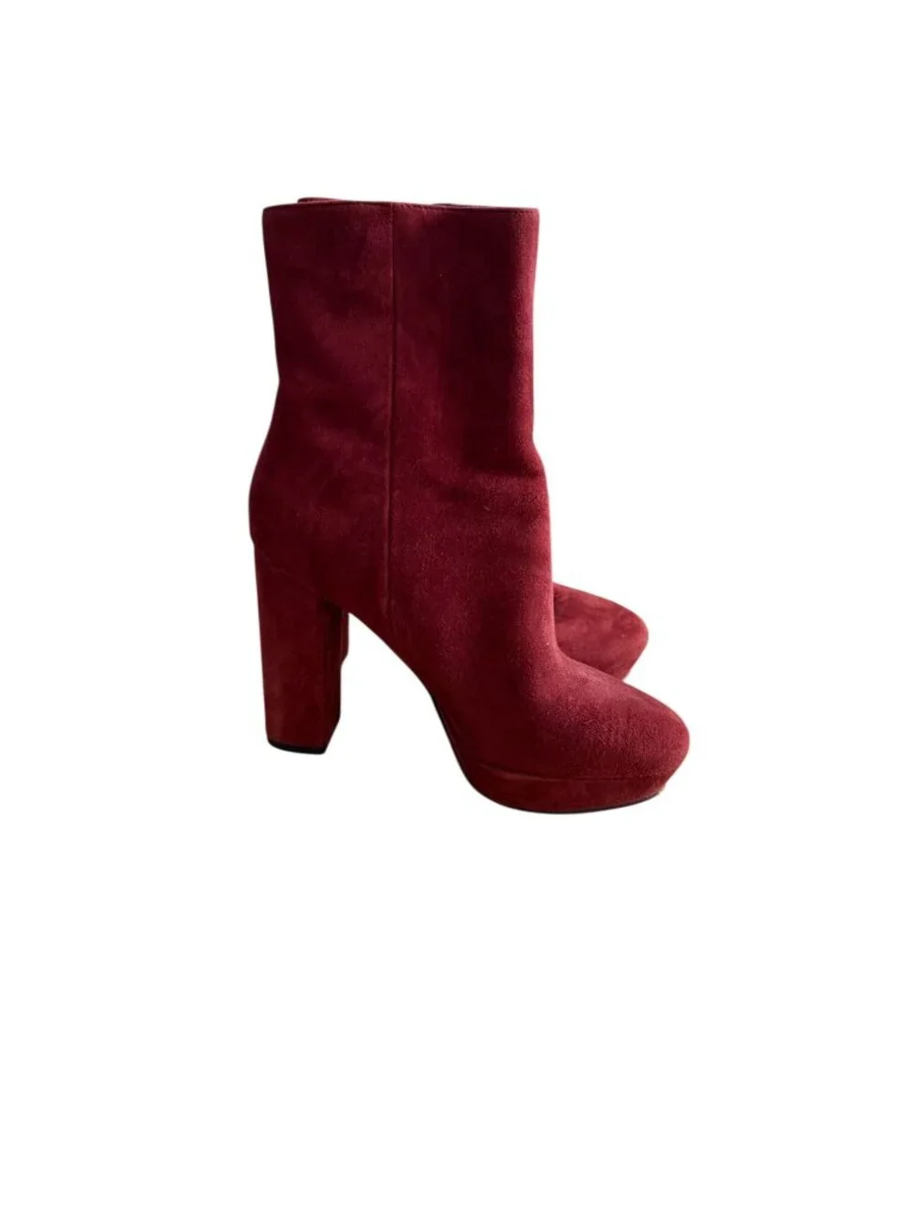 MICHAEL KORS Platform Burgundy Suede Boots Size 6.5